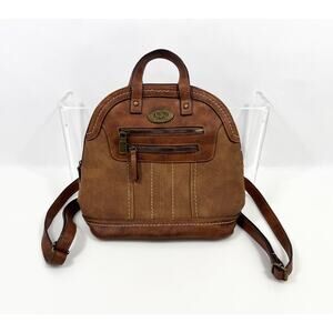 B.O.C. Born Concepts Vegan Leather Brown Backpack Purse Crossbody Handbag NWOT